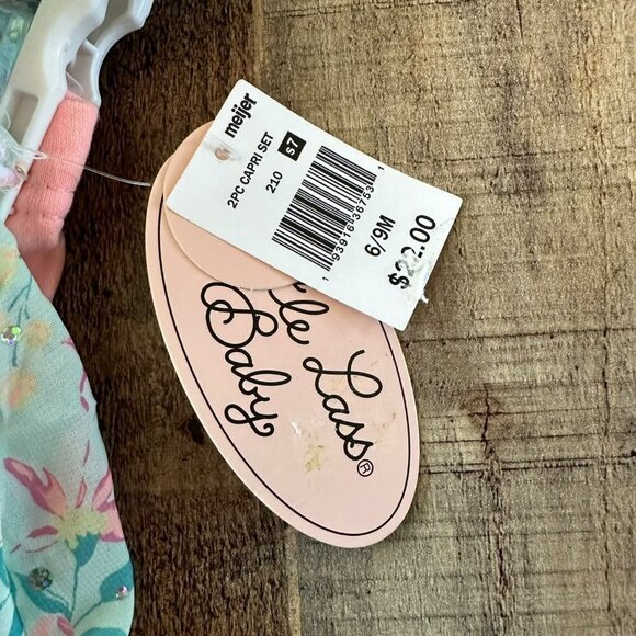 Little Lass Baby Girls Spring Floral Ruffle Dress and Legging Set -6/9M - Picture 4 of 8